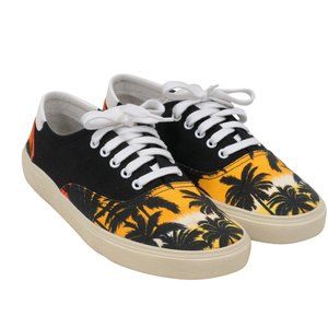 Saint Laurent Mens Palm Tree Skate Low Top Sneakers EU43.5 US10.5 Sunset Yellow